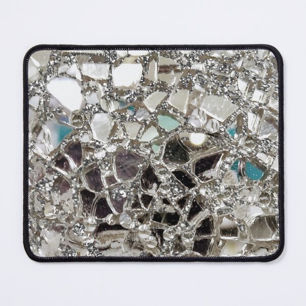 Item preview, Photographic Image Sparkly Silver Glitter, Glass and Mirror designed and sold by CrazyCraftLady.
