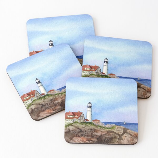 Item preview, Portland Head Lighthhouse Fine Art Watercolor Painting designed and sold by Sandra Connelly.