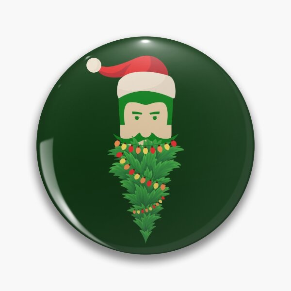 Item preview, Christmas Tree Funny Green Beard Santa Hat Man designed and sold by BeeZBeez.