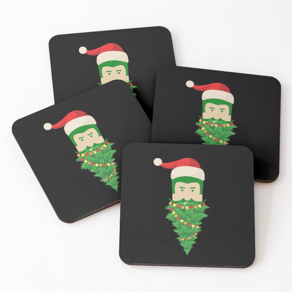 Item preview, Christmas Tree Funny Green Beard Santa Hat Man designed and sold by BeeZBeez.