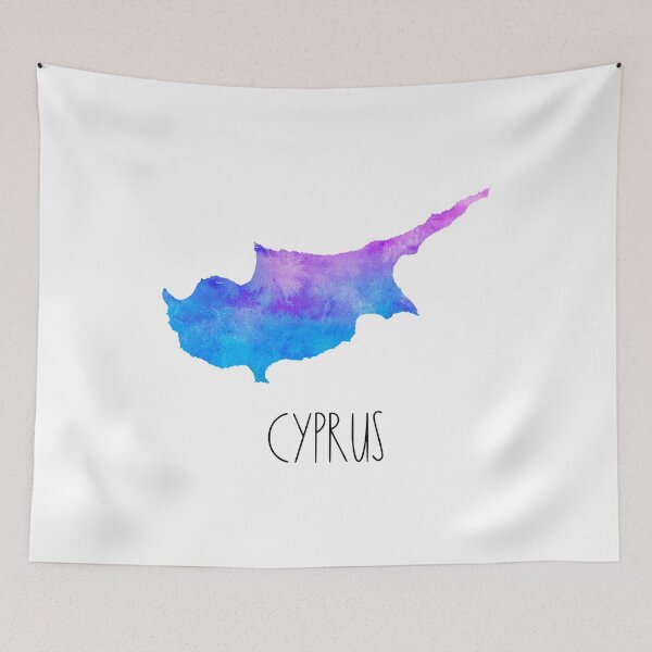Item preview, Cyprus Watercolor Map - Cypriot designed and sold by MountainD.