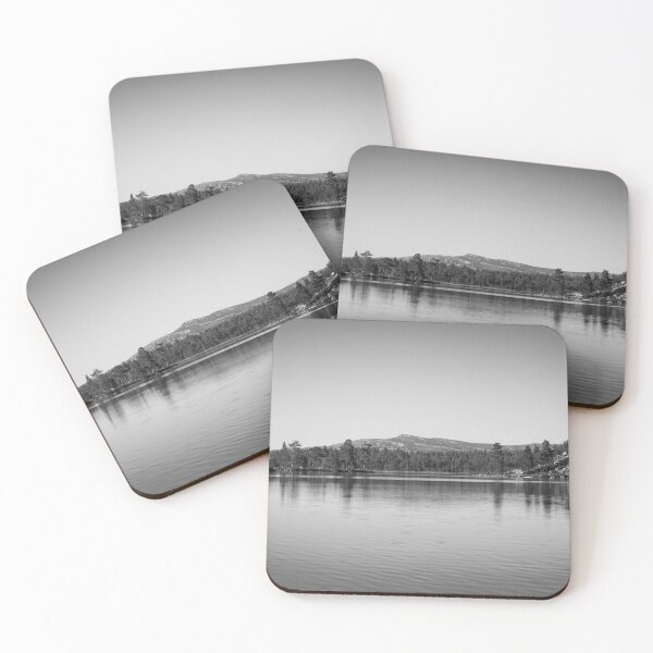 Item preview, Clear mountain lake in - black and white. designed and sold by RolandWidin.