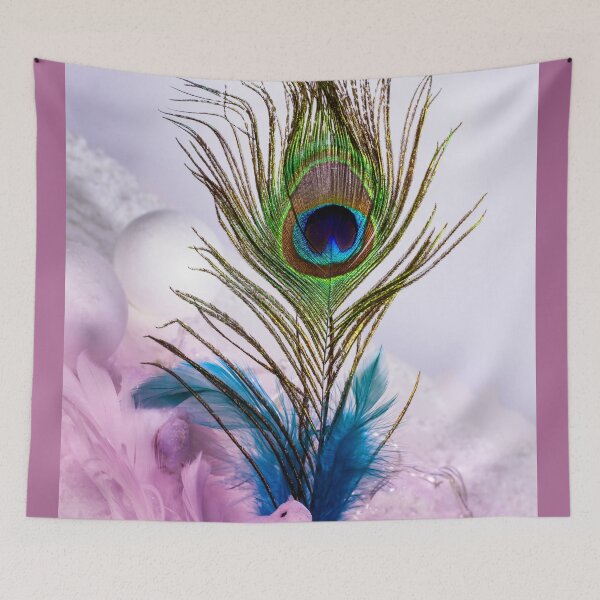 Item preview, Decorative Peacock Feather Soft Feminine Pink designed and sold by livianasgifts.