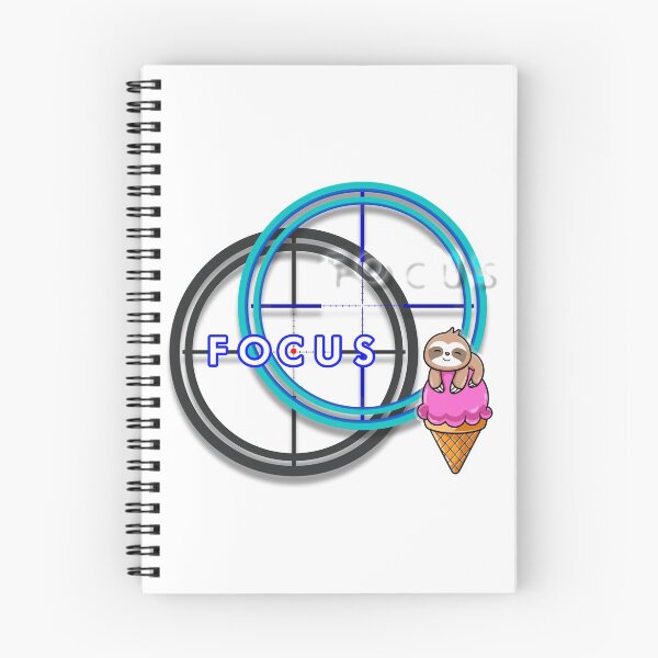 Item preview, FOCUS - Cute sloth ICE-CREAM motivation & inspirational message for SUCCESS - Motivational kawaii designed and sold by originalsusie.