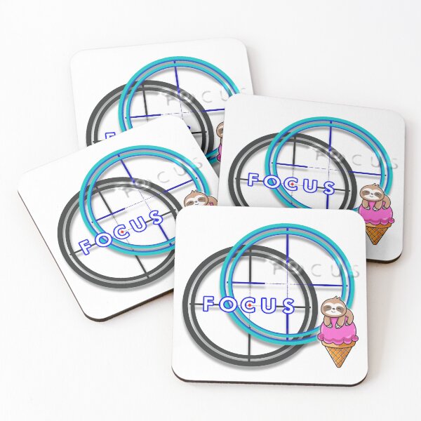 Item preview, FOCUS - Cute sloth ICE-CREAM motivation & inspirational message for SUCCESS - Motivational kawaii designed and sold by originalsusie.