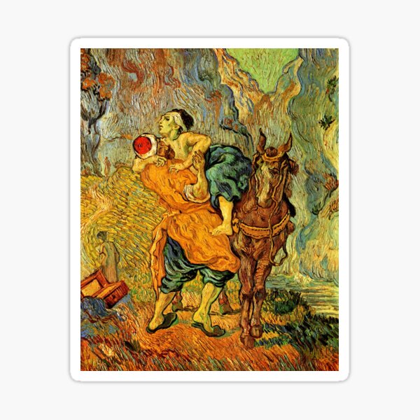 Vista previa del artículo con la obra «Vincent van Gogh "El buen samaritano"», diseñado y vendido por Alexandra Dahl.