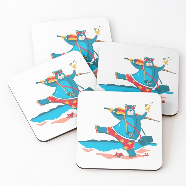 Item preview, Bear on beach designed and sold by artorno.
