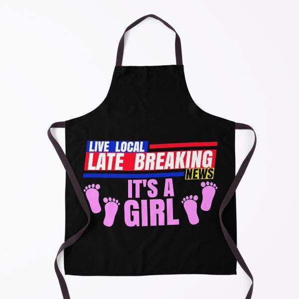 Item preview, Late Breaking News, It's A Girl New Born Baby Gender Reveal designed and sold by CharJens.