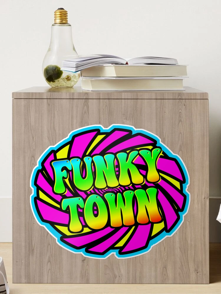  Funky Town Fort Worth Texas Script Design Studio Funky Town  Fort Worth TX Script Design Throw Pillow, 16x16, Multicolor : Home & Kitchen