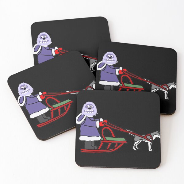 Item preview, Funny Abominable Snowman Dog Sledding designed and sold by Nature's Fancy.