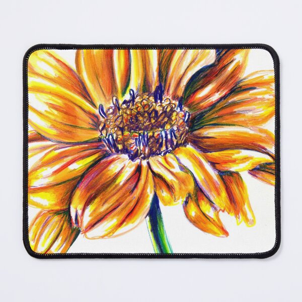 Item preview, Yellow Flower Colored Pencil Drawing designed and sold by KLoganArt.