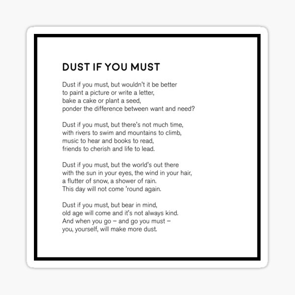 Item preview, Dust If You Must designed and sold by Emily Erley.