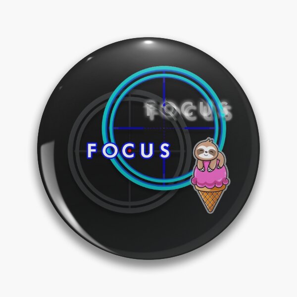 Item preview, FOCUS Fun sloth cute ICE-CREAM motivation & inspirational message for SUCCESS - Motivational kawaii sloth blue designed and sold by originalsusie.