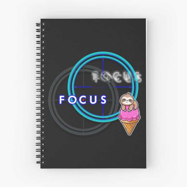 Item preview, FOCUS Fun sloth cute ICE-CREAM motivation & inspirational message for SUCCESS - Motivational kawaii sloth blue designed and sold by originalsusie.
