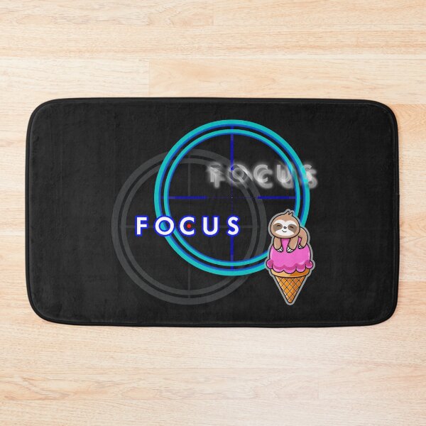 Item preview, FOCUS Fun sloth cute ICE-CREAM motivation & inspirational message for SUCCESS - Motivational kawaii sloth blue designed and sold by originalsusie.