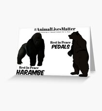 Harambe & Pedals Greeting Card