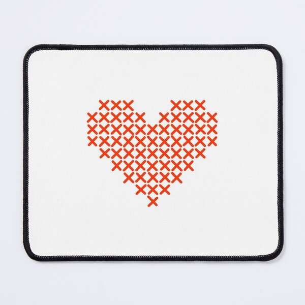 Item preview, crossstitched red heart designed and sold by redstitchlab.