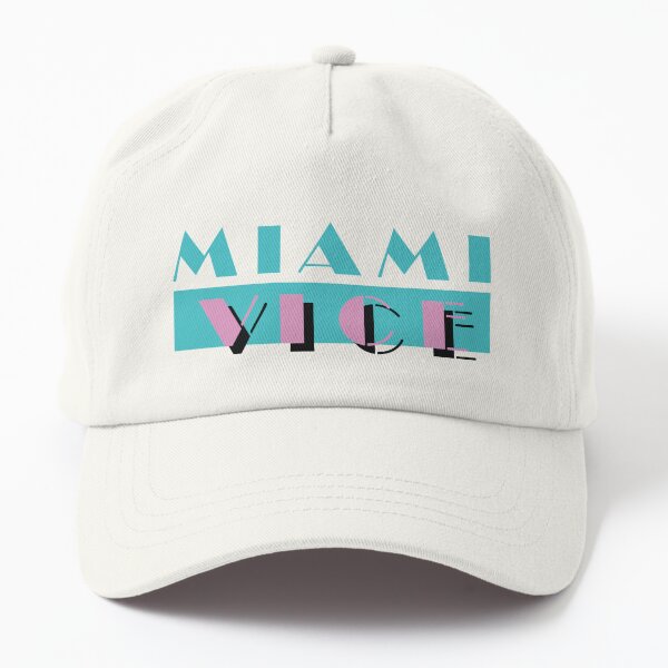 NEW Vintage 80s Miami Vice Tv Show Trucker Hat Cap Crockett Tubbs Black  White