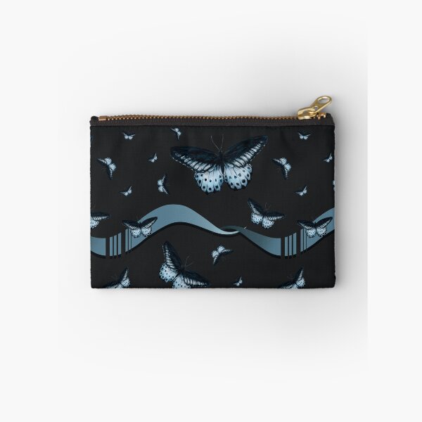 Item preview, Blue Mormon butterfly pattern with waves  designed and sold by CatCarrot.