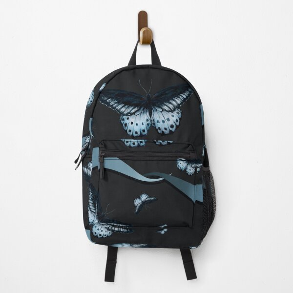 Item preview, Blue Mormon butterfly pattern with waves designed and sold by CatCarrot.