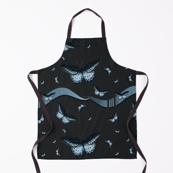 Item preview, Blue Mormon butterfly pattern with waves designed and sold by CatCarrot.