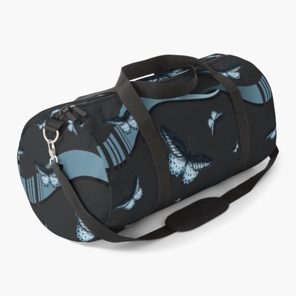 Item preview, Blue Mormon butterfly pattern with waves  designed and sold by CatCarrot.