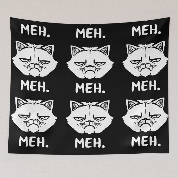 Item preview, Funny meh cat designed and sold by Ryuvhiel.