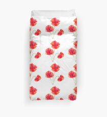 Wasserfarbe Mohn Bettbezug