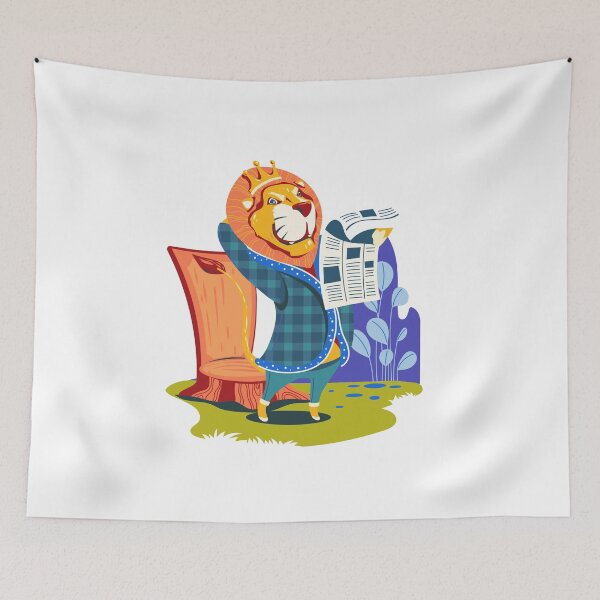 Item preview, Lion & newspaper designed and sold by artorno.