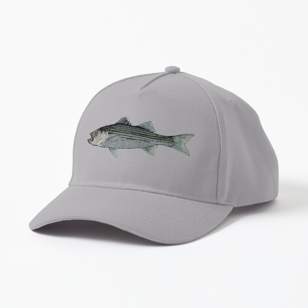 Striped bass Cap for Sale by hookink