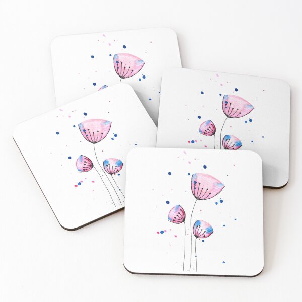 Item preview, Pink and Blue Floral designed and sold by Jenn-Coulbeck.
