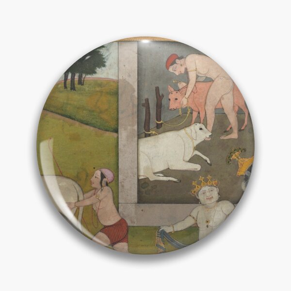 Item preview, Krishna and Balarama Taking the Cattle Out to Graze designed and sold by HinduArtGallery.