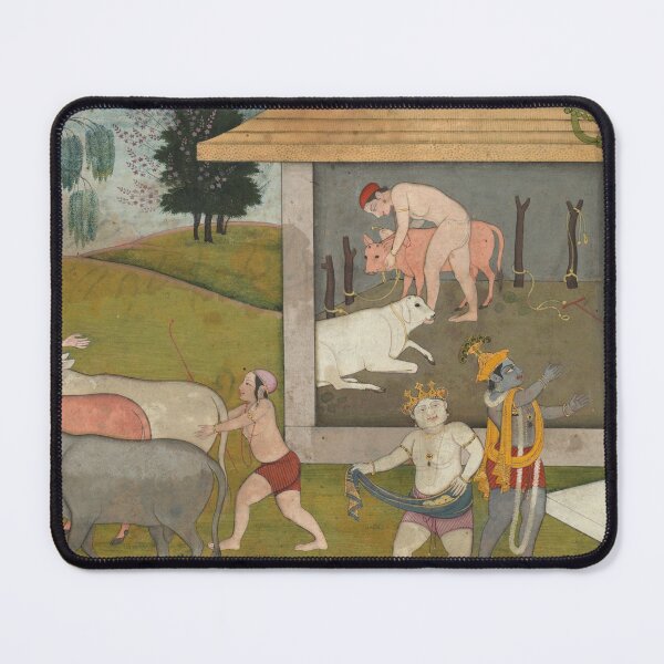Item preview, Krishna and Balarama Taking the Cattle Out to Graze designed and sold by HinduArtGallery.