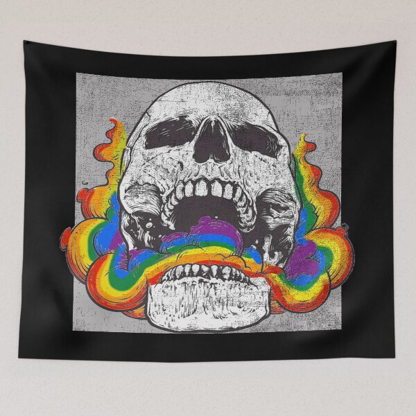 Item preview, Halloween LGBT Rainbow Scary Skull designed and sold by freeArt10.