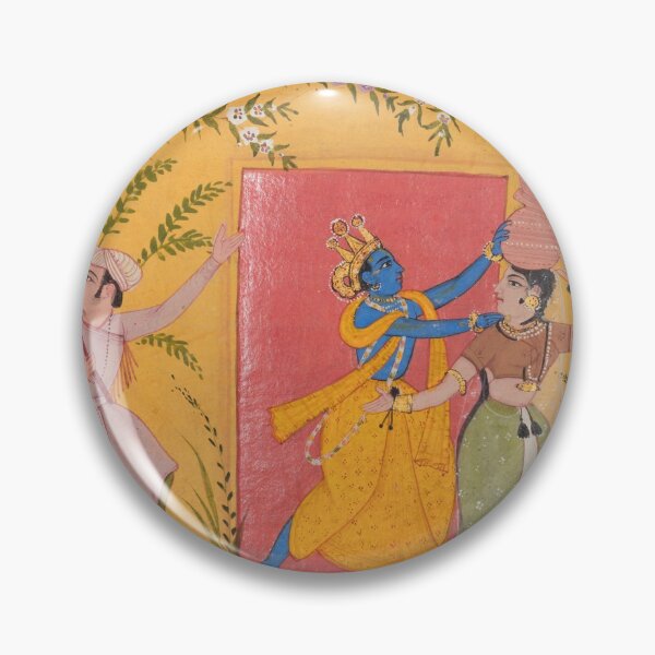 Item preview, Krishna Exacts a Toll from the Milkmaids designed and sold by HinduArtGallery.
