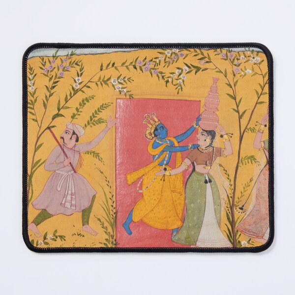 Item preview, Krishna Exacts a Toll from the Milkmaids designed and sold by HinduArtGallery.