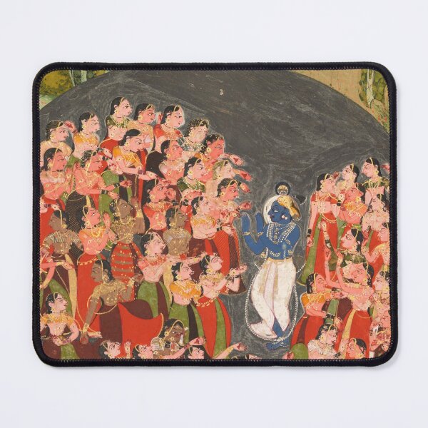 Item preview, Krishna and the Gopis Gather for Rasamandala designed and sold by HinduArtGallery.