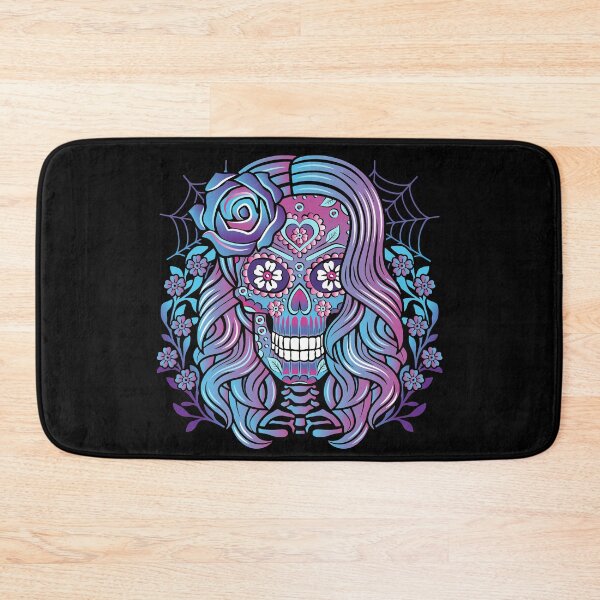 Item preview, Purple, Pink and Blue Sugar Skull Calavera designed and sold by SpreadForSatan.