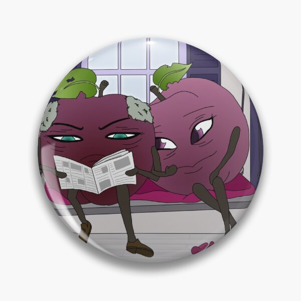 Item preview, Funny Old Couple of Plums designed and sold by TheFoxyWolfShop.