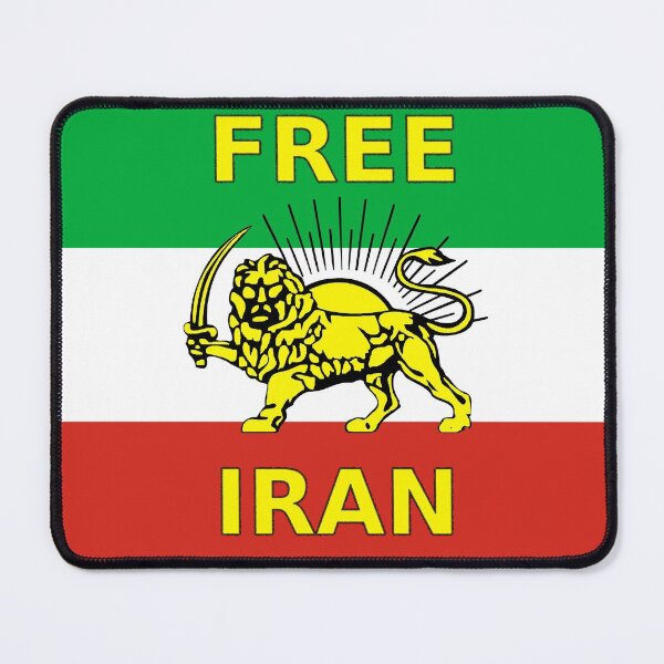 Item preview, Free Iran Slogan over Iran Flag of the Freedom Resistance designed and sold by SolarCross.
