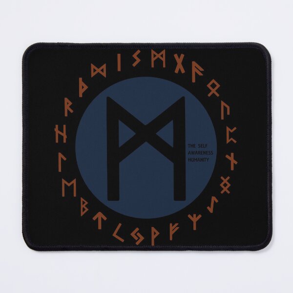 Item preview, Blue Mannaz Elder Futhark Rune | Viking | Pagan Symbol designed and sold by Depic Spirit.