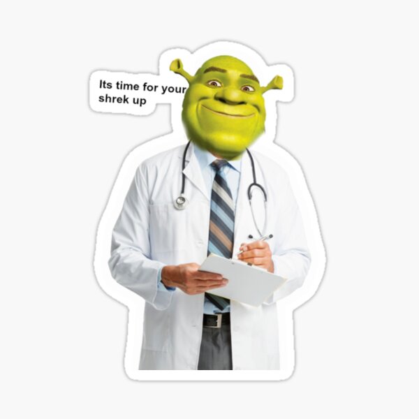 Shrek Comprueba el meme Pegatina