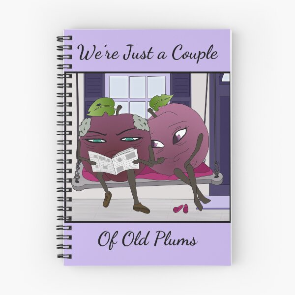 Item preview, Funny Old Couple of Plums designed and sold by TheFoxyWolfShop.