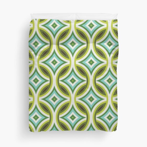 Item preview, Green, Turquoise & Brown Circular Geometric Retro Pattern designed and sold by Eyestigmatic.