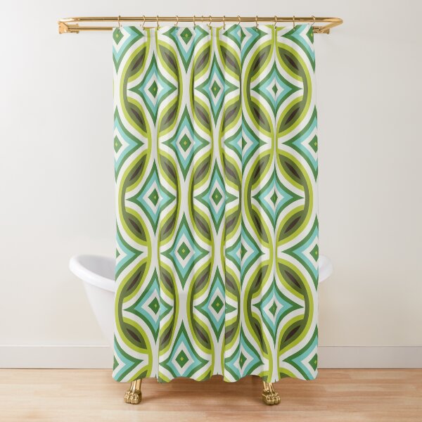 Item preview, Green, Turquoise & Brown Circular Geometric Retro Pattern designed and sold by Eyestigmatic.