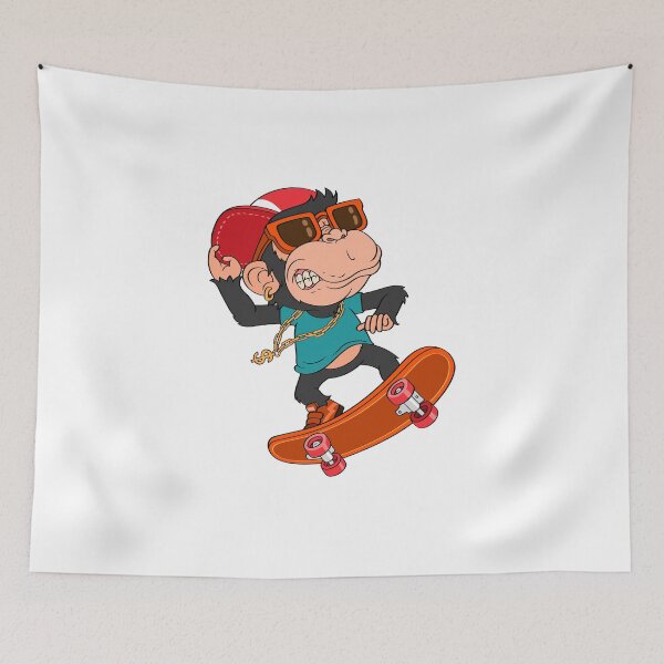 Item preview,  Monkey on skateboard  designed and sold by artorno.
