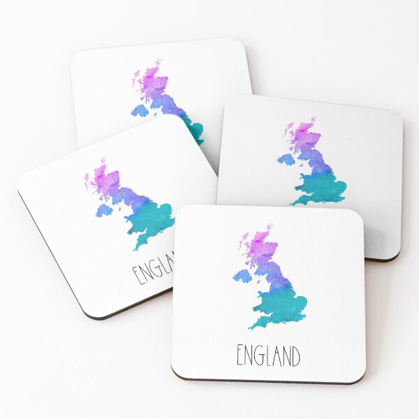 Item preview, England Watercolor Map - British designed and sold by MountainD.
