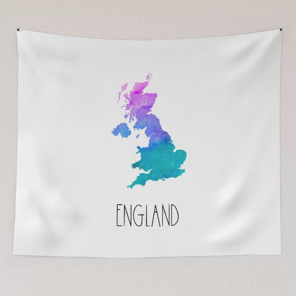 Item preview, England Watercolor Map - British designed and sold by MountainD.