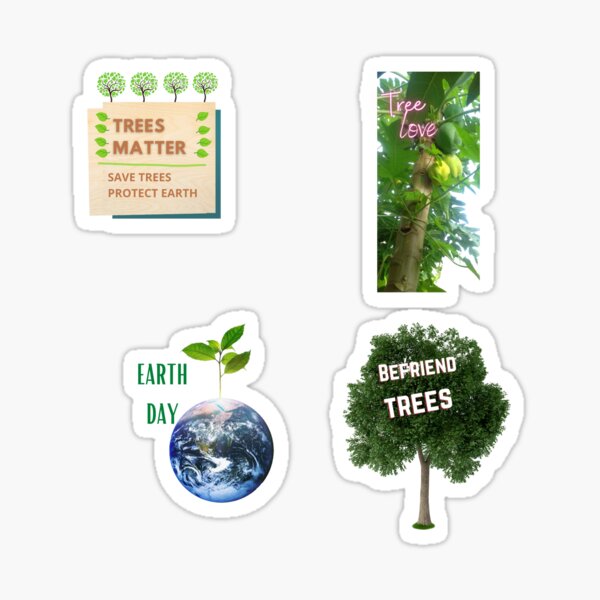 Trees Matter Protect Earth: Every Day Is Earth Day Sticker