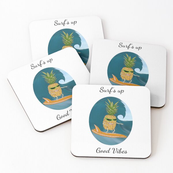Item preview, Pineapple Surfs up designed and sold by TheFoxyWolfShop.